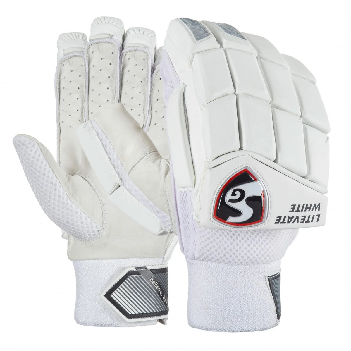 Pre-Order SG Litevate White Batting Gloves
