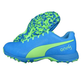 Puma 19 FH Rubber Stud Cricket Shoes Elektro Green Nrgy Blue