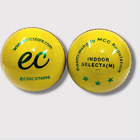 ecrictore Premium Cricket balls Yellow indoor Box of six